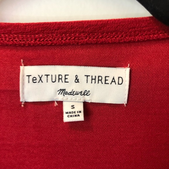 Madewell Red Wrap Top - Picture 3 of 3